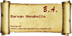 Barvan Annabella névjegykártya